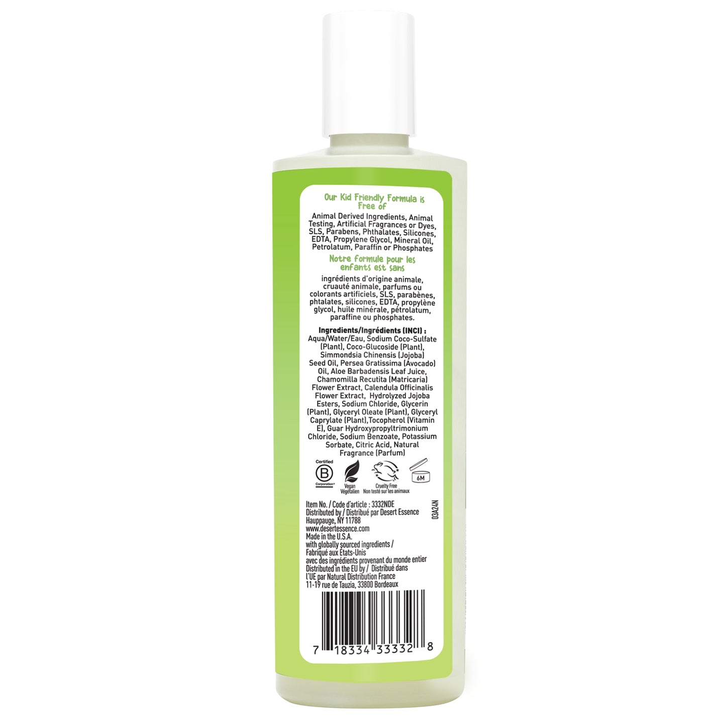 Green Apple Watermelon Kids 2in1 Shampoo & Body Wash
