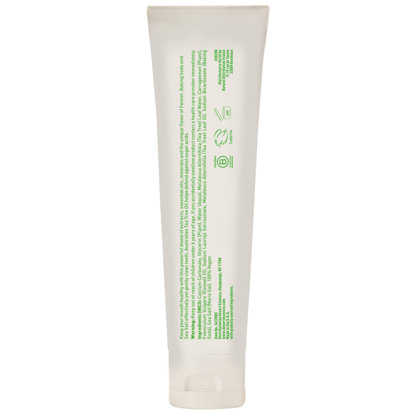 Tea Tree Oil Toothpaste- Fennel