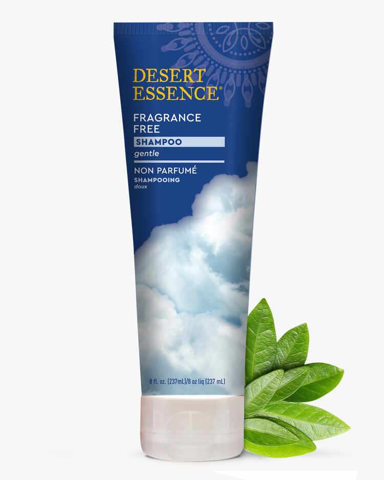 8 fl. oz. tube of the Fragrance-Free Gentle Shampoo by Desert Essence - alternate.