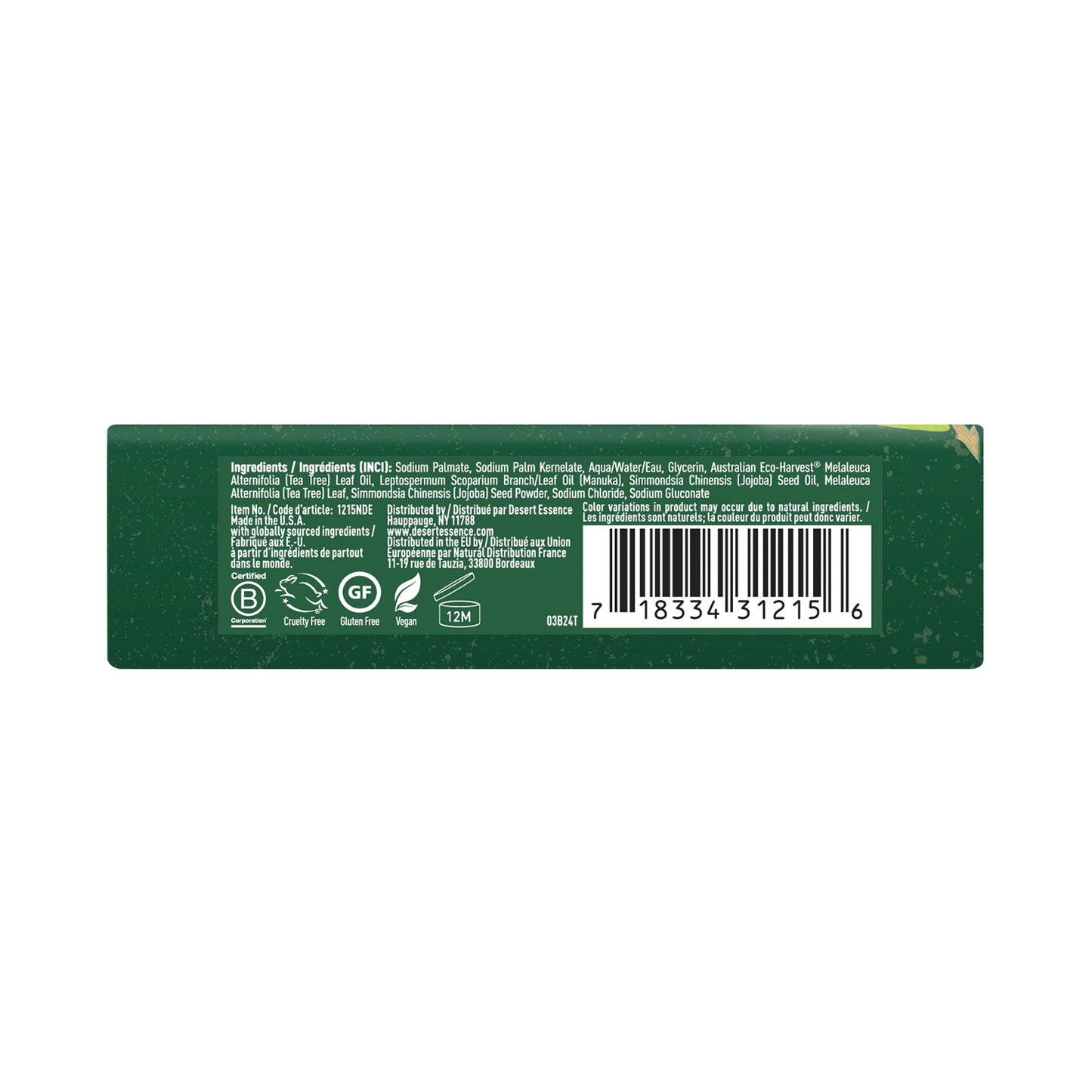Exfoliating Manuka Oil & Tea Tree Oil Soap Bar