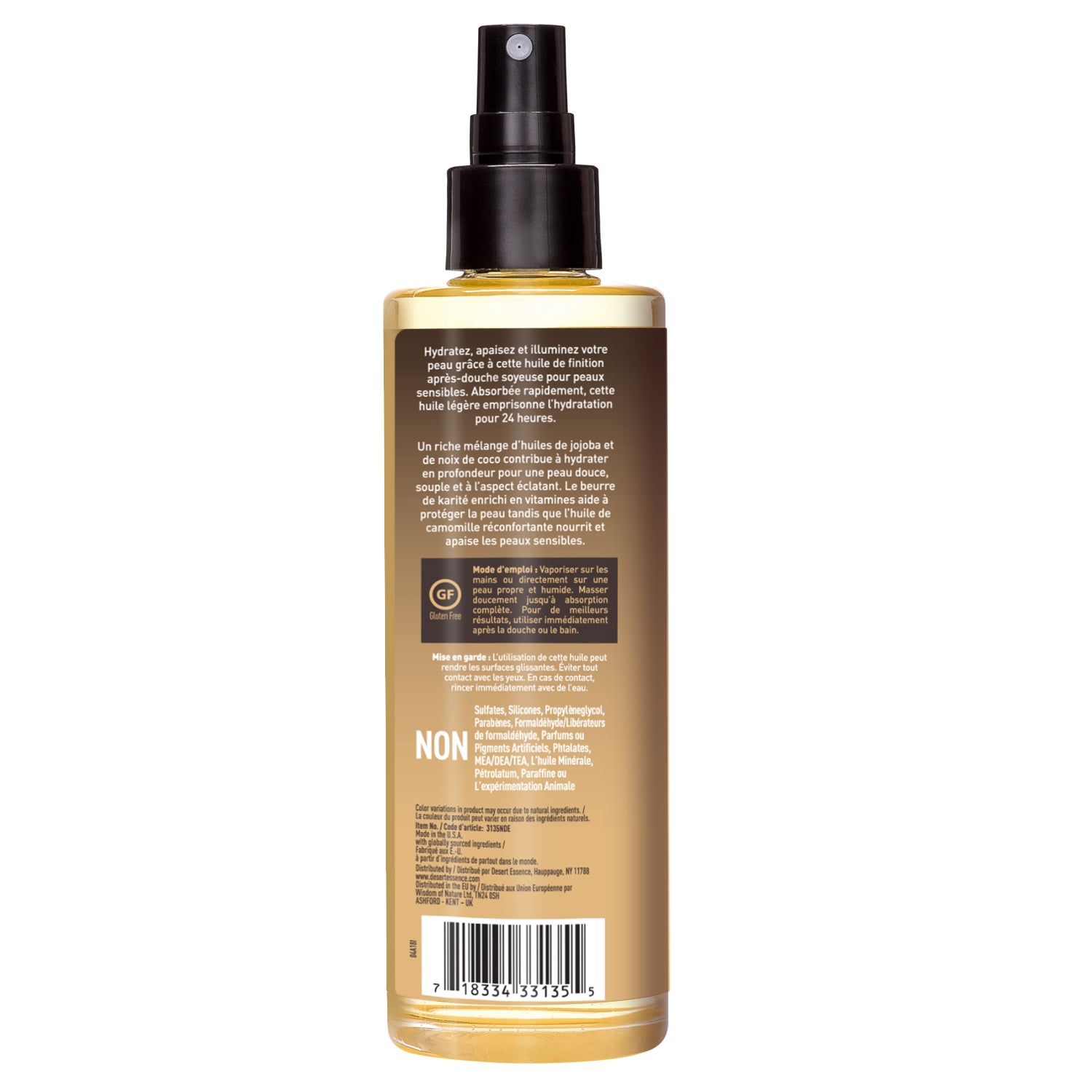 Jojoba Coconut Chamomile Body Oil Spray | Soothes Skin – Desert