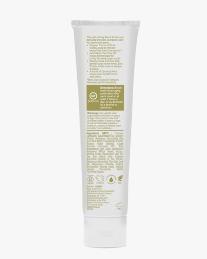 Tube of skincare product with green text on a white background