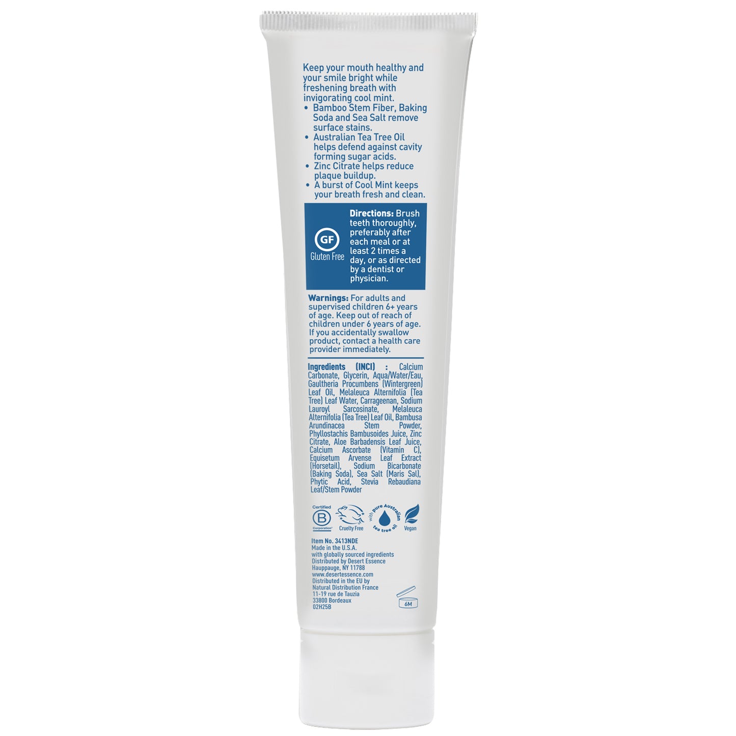 Tea Tree Oil Whitening Plus Toothpaste - Cool Mint