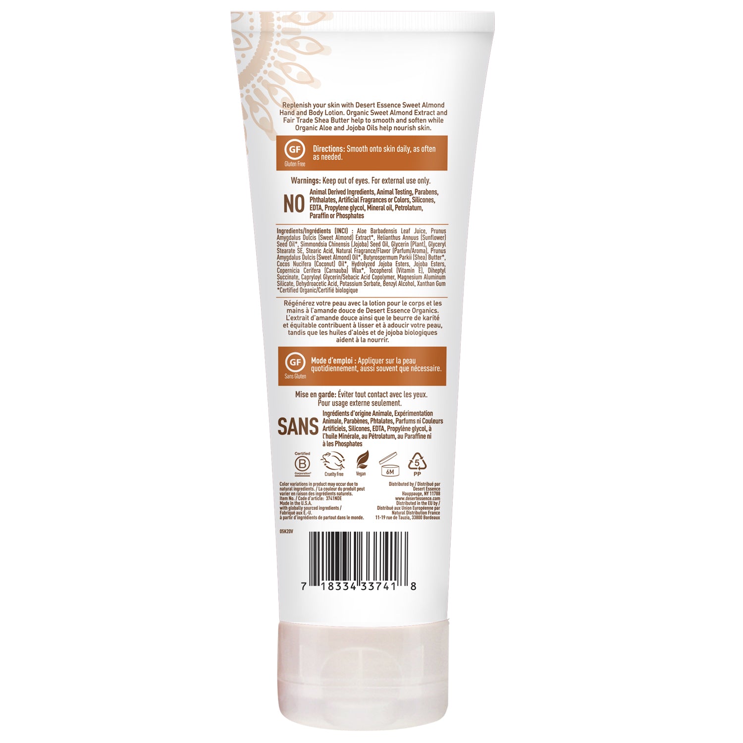 Sweet Almond Hydrating Hand & Body Lotion | Desert Essence