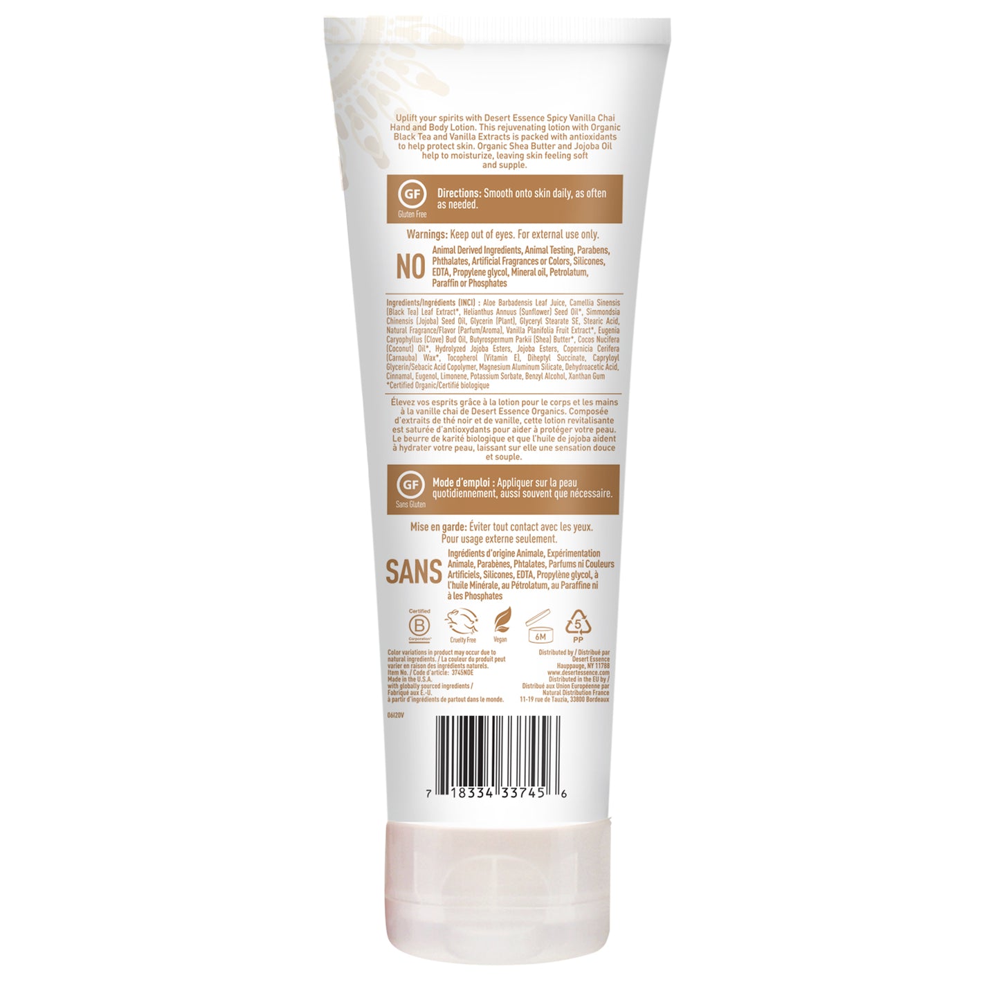 Spicy Vanilla Chai Hand & Body Lotion
