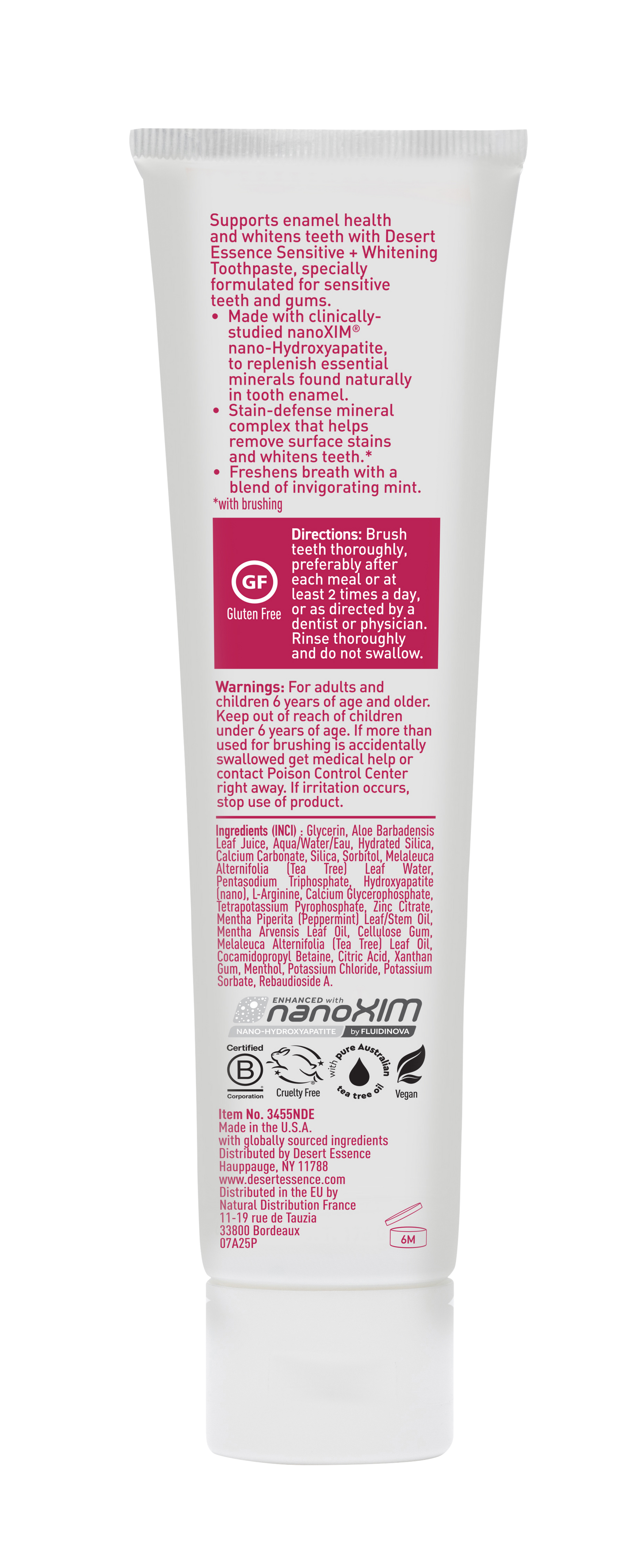 Nano-Hydroxyapatite Sensitive + Whitening Toothpaste - Fresh Mint