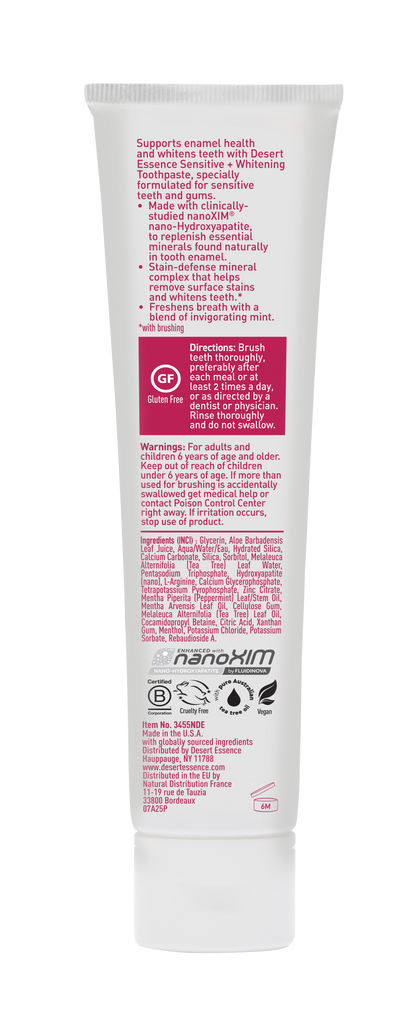 Nano-Hydroxyapatite Sensitive + Whitening Toothpaste - Fresh Mint