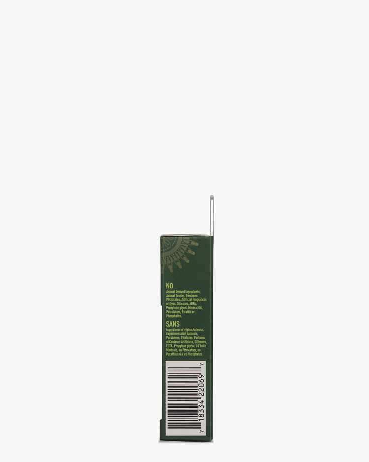 Back of Blemish Touch Stick Packaging with No Ingredients Added Listed