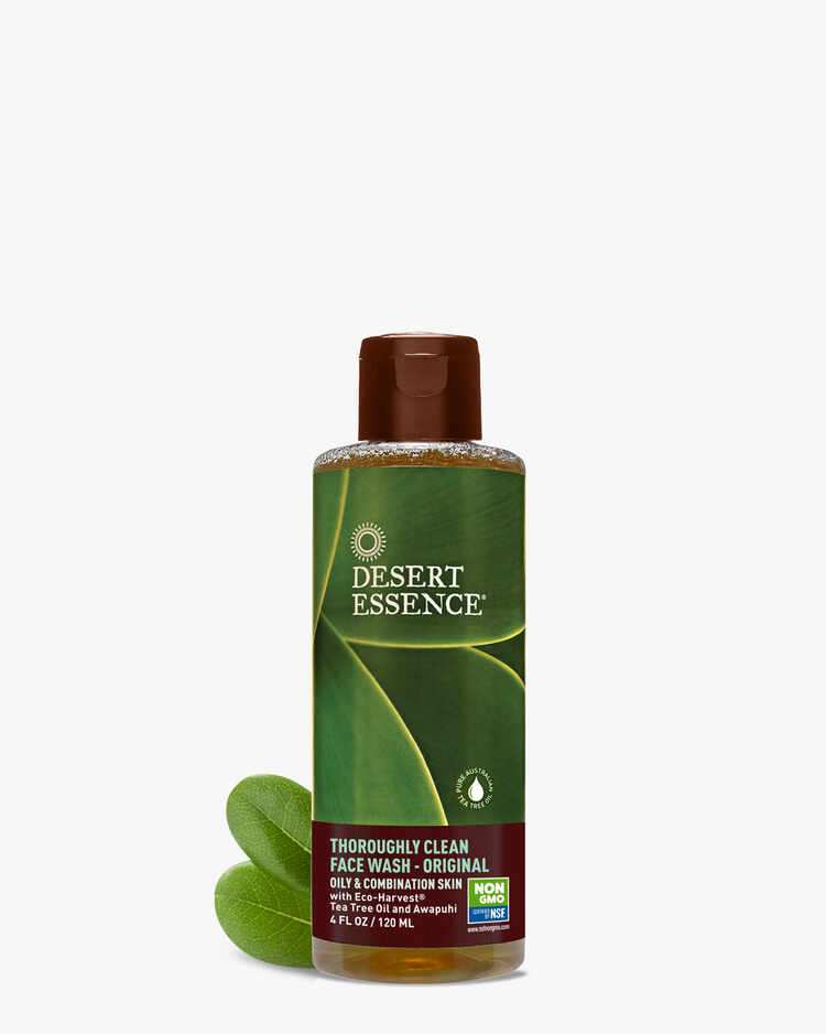 Thoroughly Clean Face Wash with Eco-Harvest Tea Tree Oil for Oily & Combination Skin