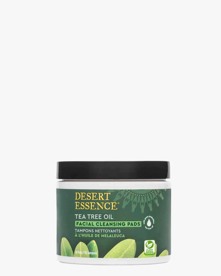 50 count of the Desert Essence Tea Tree Oil Facial Cleansing Pads.
