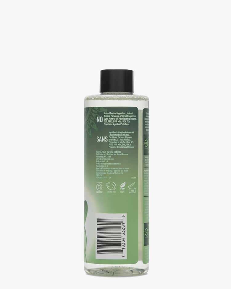 Back of Cucumber & Aloe Micellar Cleansing Facial Water Label with Ingredients and Certifications