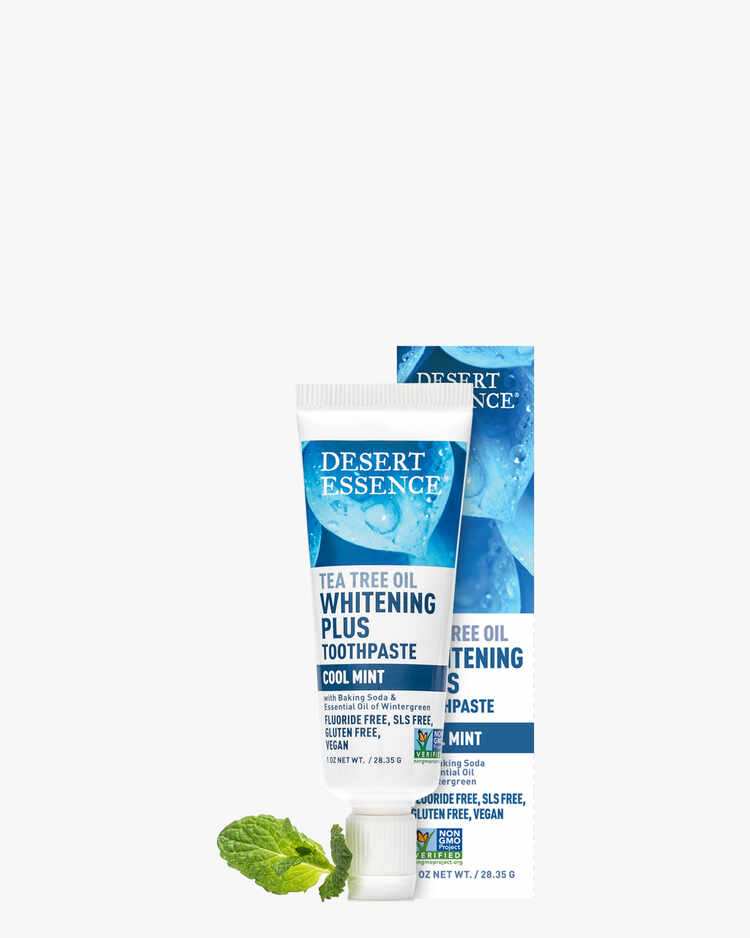 Tea Tree Oil Whitening Travel Size Toothpaste with Packaging