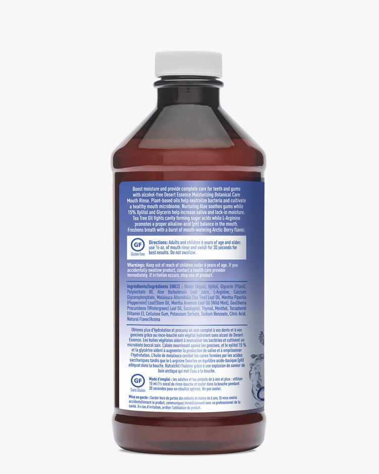 Moisturizing Mouth Rinse - Arctic Berry - Back Label