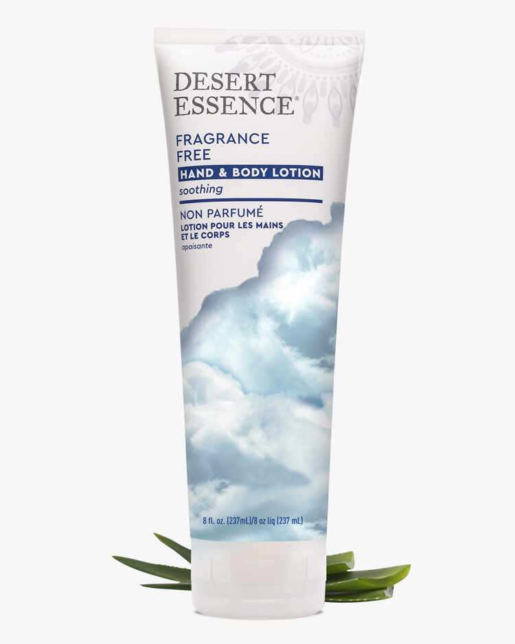 8 fl. oz. tube of the Fragrance-Free Soothing Hand and Body Lotion - alternative by Desert Essence.
