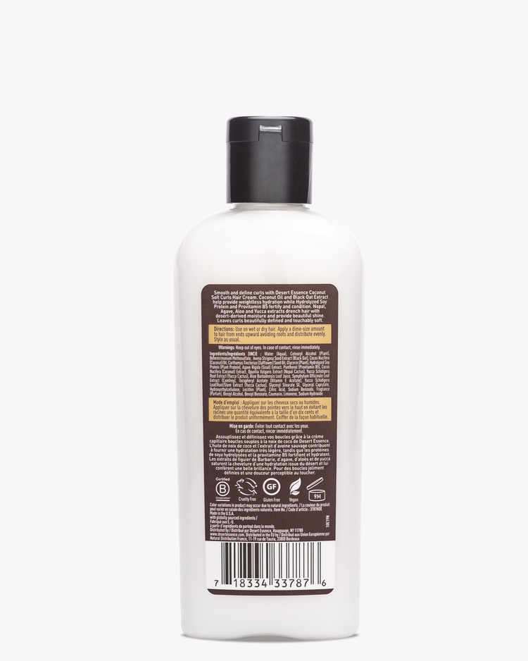 Back of Coconut Soft Curls Hair Cream with Description & Directions