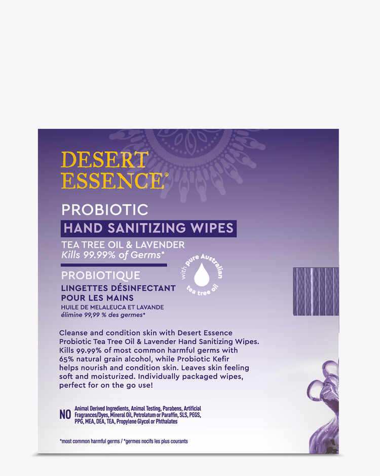 Probiotic Hand Sanitizer Wipes with Lavender