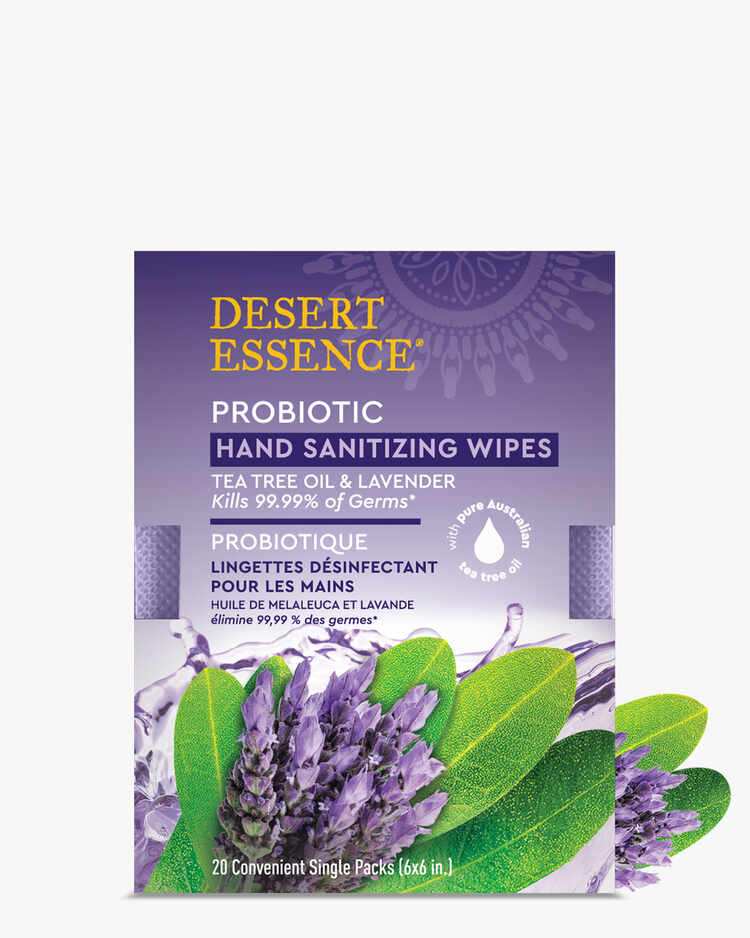 Hand Sanitizer Wipes with Lavender Flower