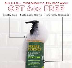 BUY 8.5OZ Thoroughly Clean Face Wash, GET 4OZ FREE! - January 2022