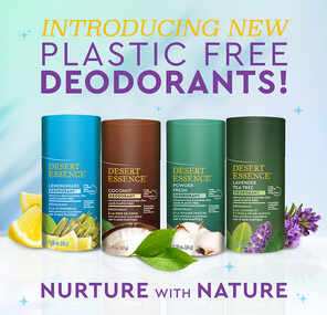 Desert Essence - New Plastic Free Deodorants - November 2023