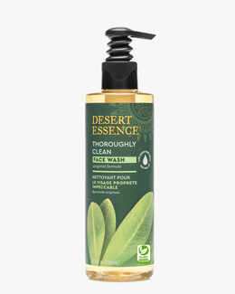 8.5 fl. oz. bottle of the Desert Essence Thoroughly Clean Face Wash.