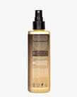 Directions and ingredient list of the Desert Essence Jojoba, Coconut, and Chamomile Body Oil Finishing Spray.